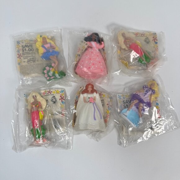 McDonald’s Happy Meal Barbie Figurines 1990 Sealed Vintage Lot of 6 - Picture 2 of 12